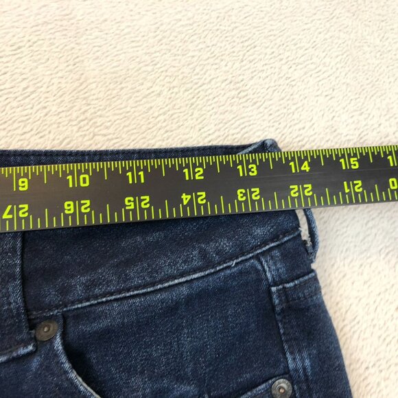 American Eagle Outfitters Womens Jeans Size 2 Artist Crop Destroyed Stretch Blue - Picture 7 of 16